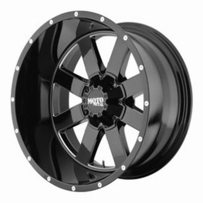 Moto Metal MO962, 22x14 Wheel with 8 on 6.5 Bolt Pattern - Gloss Black with Milled Accents - MO96222480376N